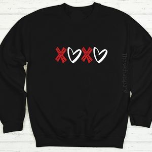 Xoxo oversized sweatshirt, valentine's day sweater, heart print loungewear